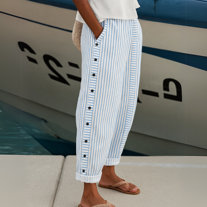 Clara™ Striped Linen Pants