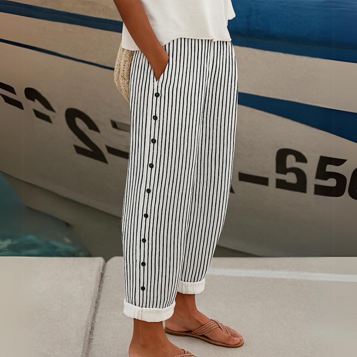 Clara™ Striped Linen Pants