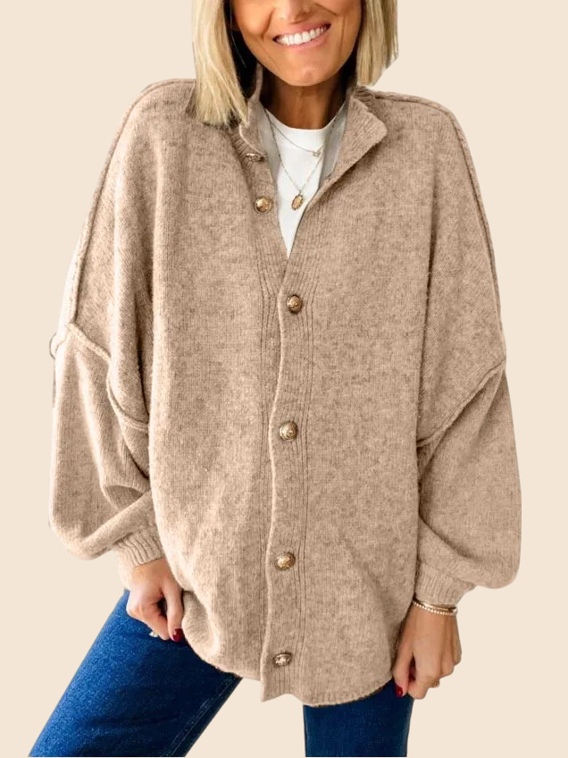 Women's Chunky Knit Button Front Cardigan