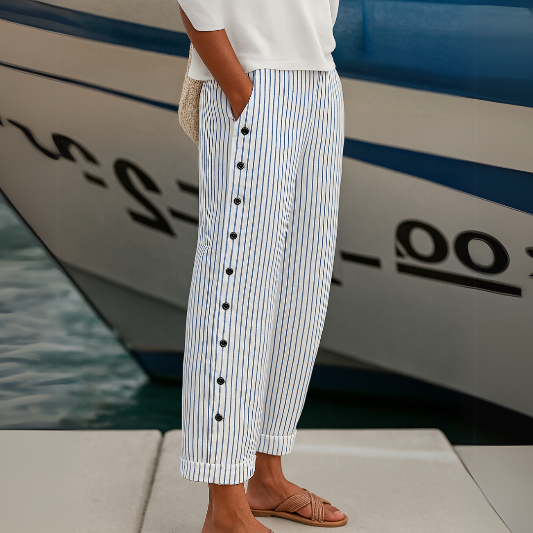 Clara™ Striped Linen Pants