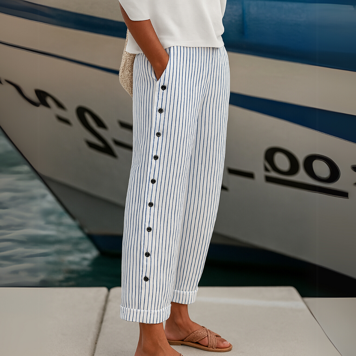 Clara™ Striped Linen Pants