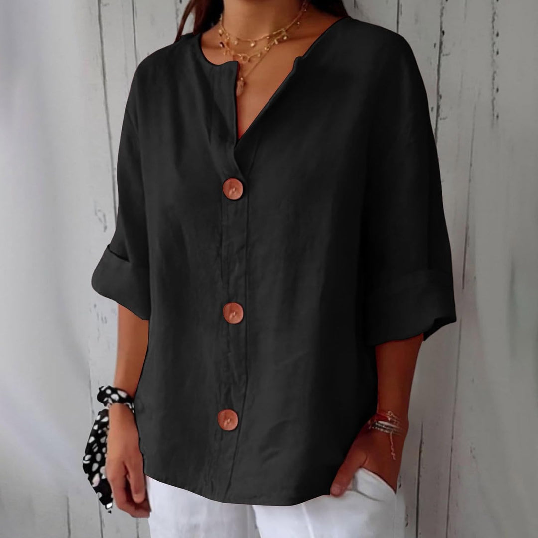 Dionelle - Casual Linen Blouse