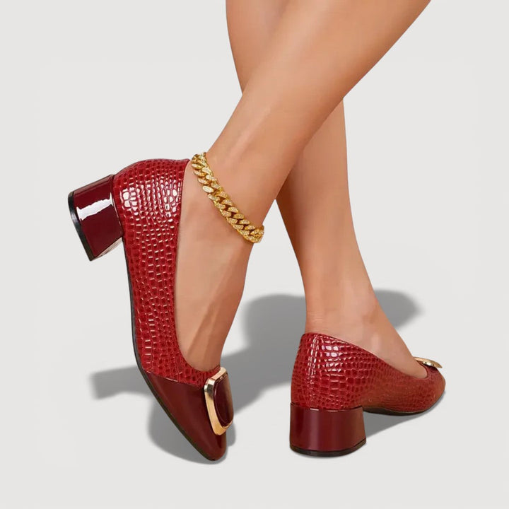 Barbara™ | Croco Block Heels