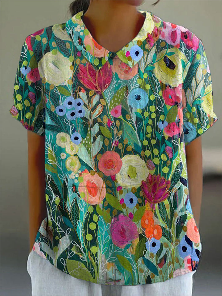 Isabelle | Watercolor Floral Shirt