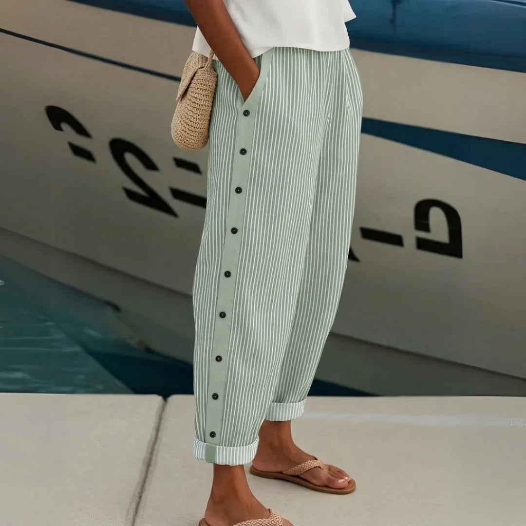 Clara™ Striped Linen Pants