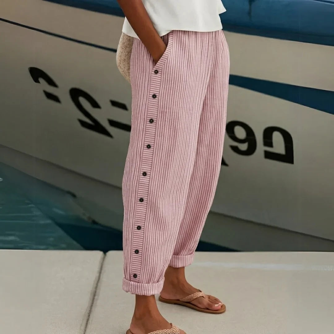 Clara™ Striped Linen Pants