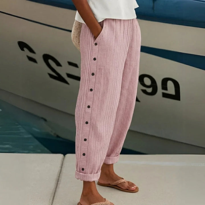 Clara™ Striped Linen Pants