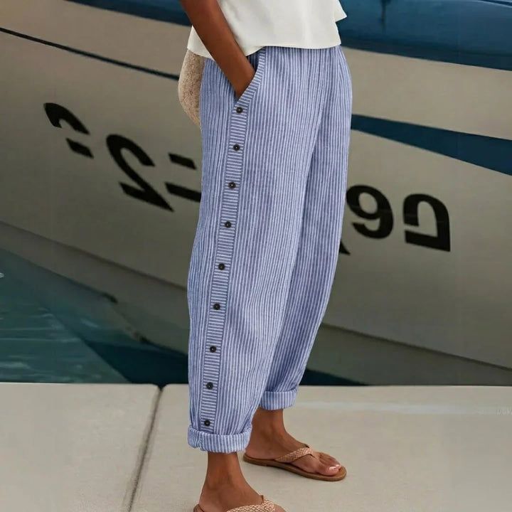 Clara™ Striped Linen Pants