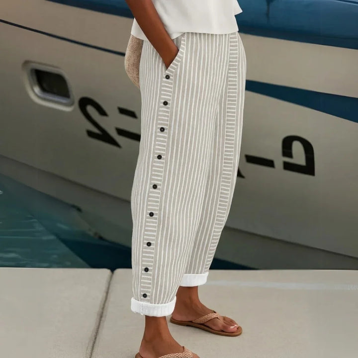 Clara™ Striped Linen Pants