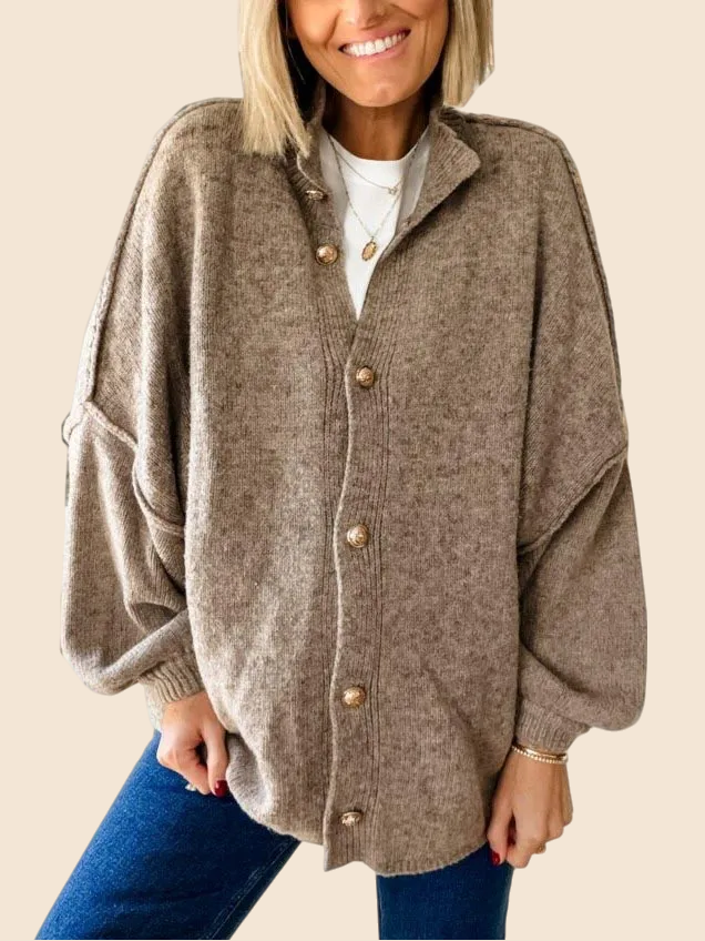 Women's Chunky Knit Button Front Cardigan