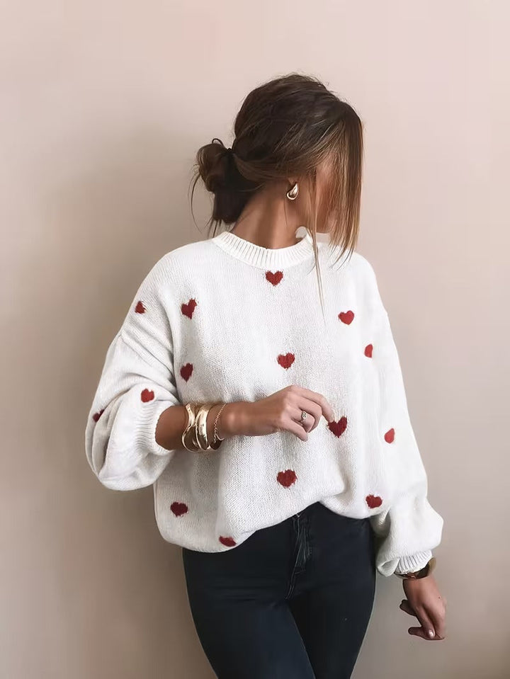 Valentine's Day Sweetheart Print Sweater