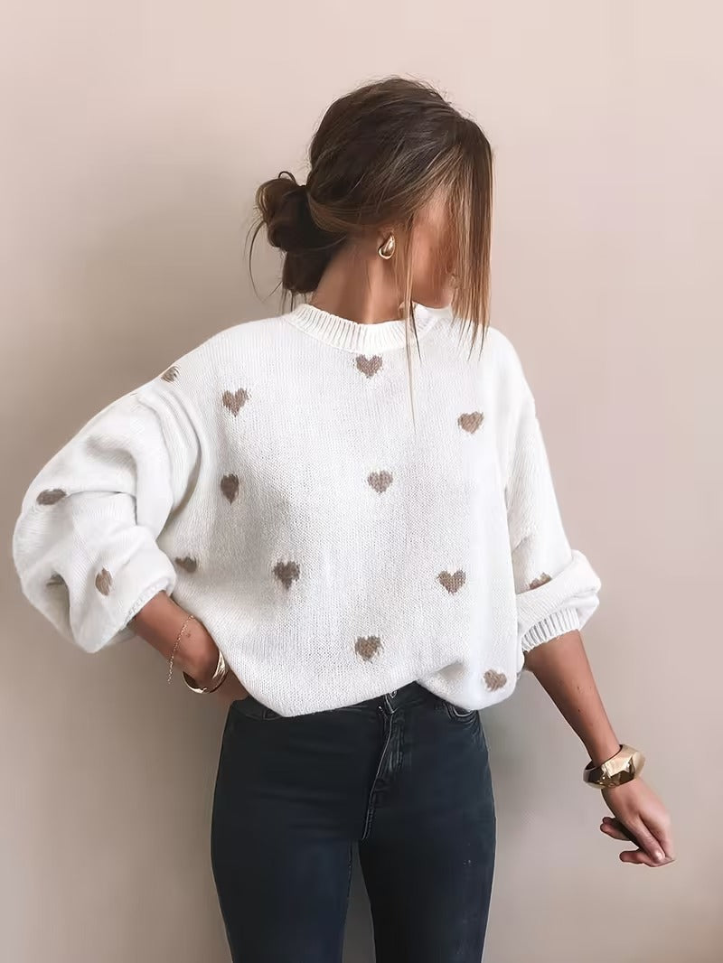 Valentine's Day Sweetheart Print Sweater