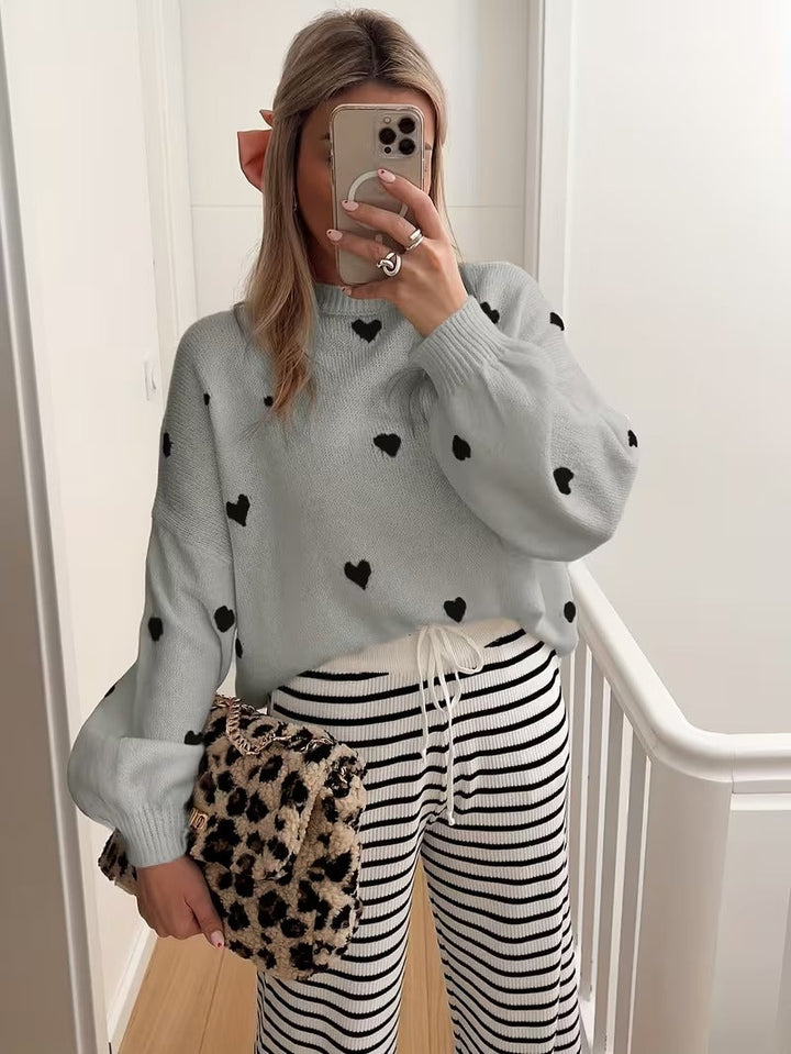 Valentine's Day Sweetheart Print Sweater