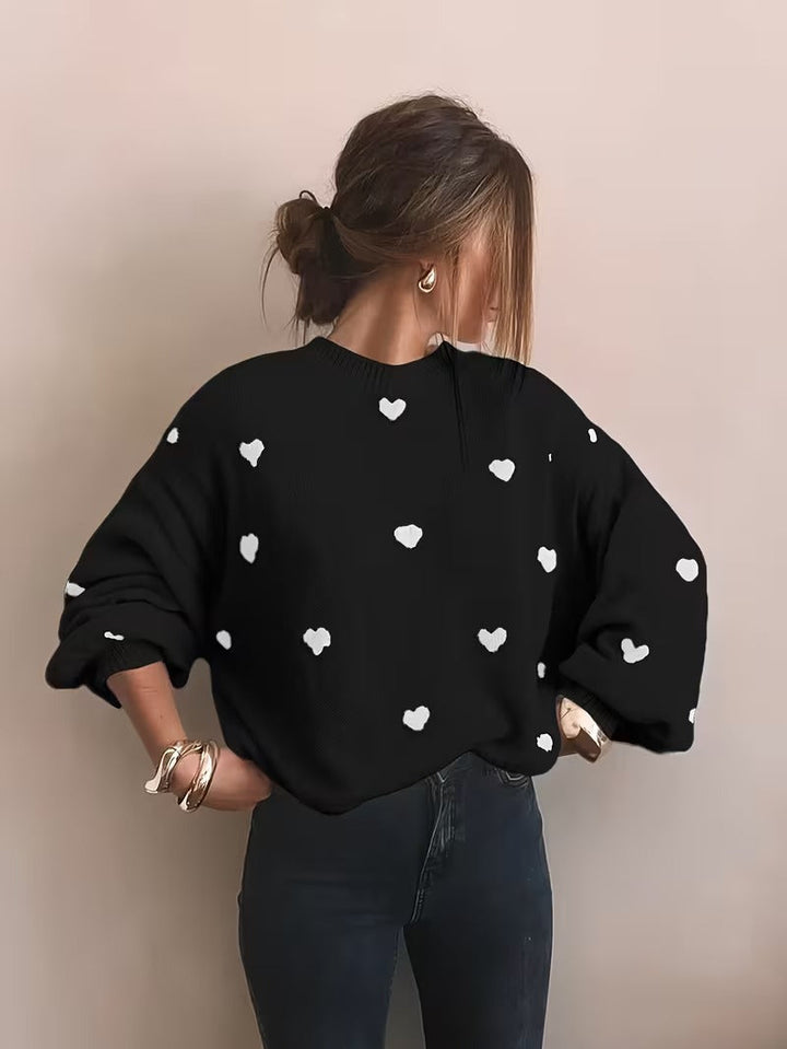 Valentine's Day Sweetheart Print Sweater