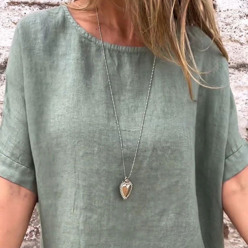 Kira - Casual Cotton and Linen Blouse