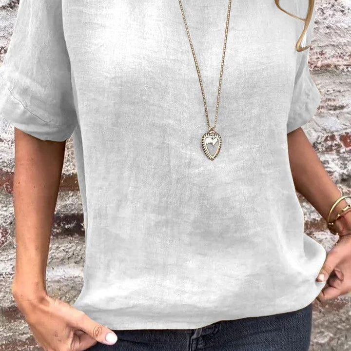 Kira - Casual Cotton and Linen Blouse