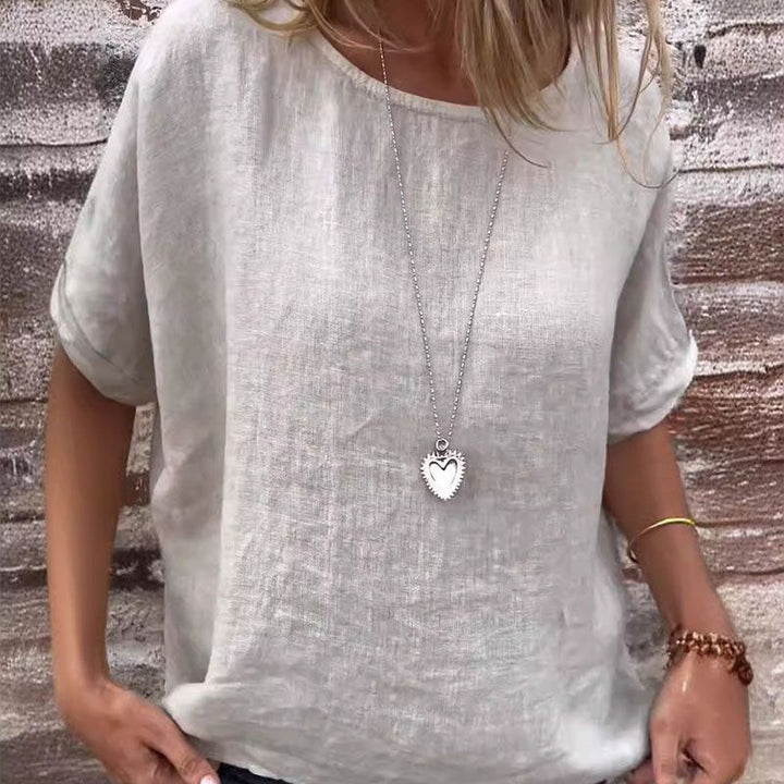 Kira - Casual Cotton and Linen Blouse