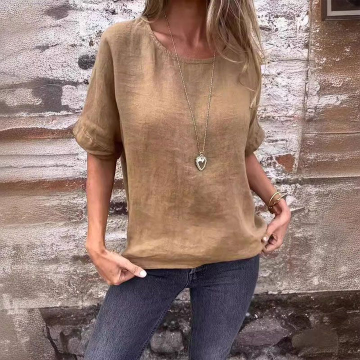 Kira - Casual Cotton and Linen Blouse
